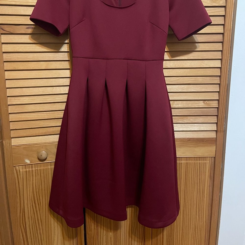 Belle Badgley Mischka Wedding Guest Dress Maroon